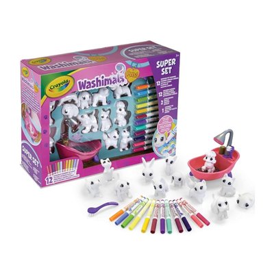 Crayola Washimals Pets Σούπερ Σετ Creative Colouring Crafts Kit 