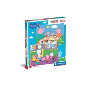 Clementoni Παιδικό Παζλ Super Color Peppa Pig 2X60 Τμχ 
