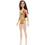 Mattel Barbie Beach Water Play Κούκλα Με Πορτοκαλί Μαγιό and Dye 