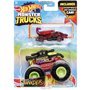 Mattel Hot Wheels Όχημα Monster Trucks με Αυτοκινητάκι Invader 