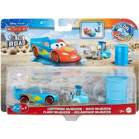 Mattel Cars On The Road Αυτοκινητάκια Color Changers Σετ Lightning Mcqueen 