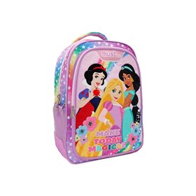 MUST Σχολική Τσάντα Πλάτης Δημοτικού Disney Princess Make Today Magical 3 Θήκες 