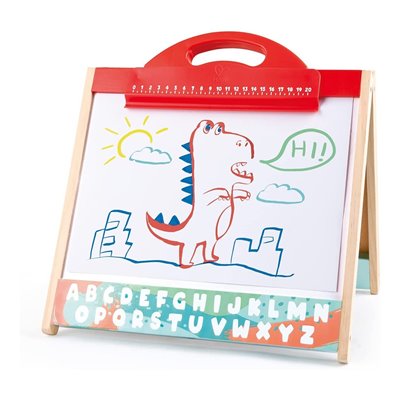 Hape 3 In 1 Early Explorer Ξύλινος Πίνακας Store and Go Easel 