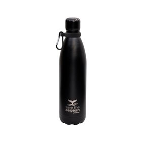 Estia Θερμός Travel Flask Save The Aegean 750Ml Matte Black  Estia Θερμός Travel Flask Save The Aegean 750Ml Matte Black