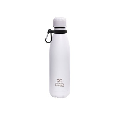 Estia Θερμός Travel Flask Save The Aegean 500Ml Matte White 