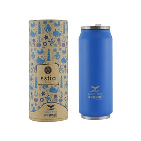 Estia Θερμος Travel Cup Save The Aegean 500Ml Olympic Blue  Estia Θερμος Travel Cup Save The Aegean 500Ml Olympic Blue