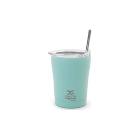 Estia Θερμός Coffee Mug Save The Aegean 350Ml Bermuda Green  Estia Θερμός Coffee Mug Save The Aegean 350Ml Bermuda Green
