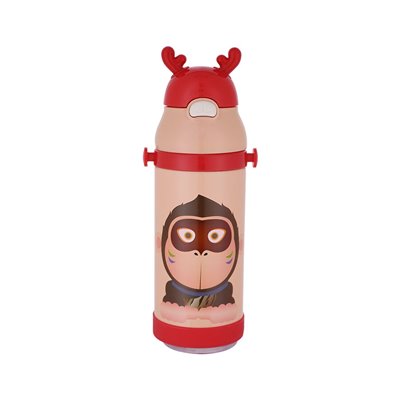 Estia Θερμός Παιδικό Animals Ανοξείδωτο 350Ml Gorilla Red 