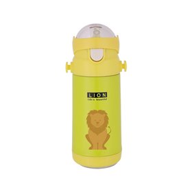 Estia Θερμός Παιδικό Jungle Ανοξείδωτο 350Ml Lion Pear Green  Estia Θερμός Παιδικό Jungle Ανοξείδωτο 350Ml Lion Pear Green