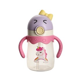 Estia Παγούρι Παιδικό Happy Πλαστικό 350Ml Unicorn Lavender Pink  Estia Παγούρι Παιδικό Happy Πλαστικό 350Ml Unicorn Lavender Pink