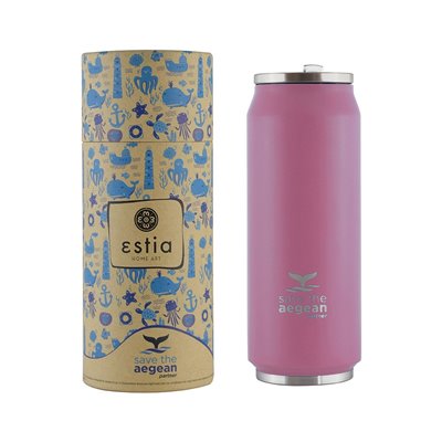 Estia Θερμός Travel Cup Save The Aegean 500Ml Blossom Rose 