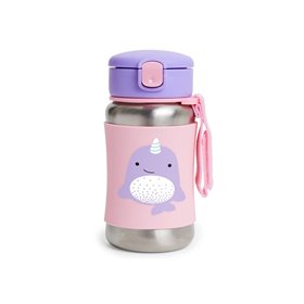 Skip Hop Zoo Πλαστικό Παγουρίνο με Καλαμάκι Narwhal - 384,5 ml 
