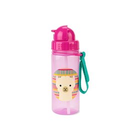 Skip Hop Zoo Πλαστικό Παγουρίνο με Καλαμάκι Λάμα - 384,5 ml 