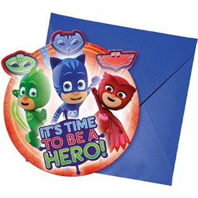 PROCOS Προσκλησεις με κοπτικό και Φακελα Pj Masks 6 τμχ, Πάρτι Γενεθλίων Για Παιδιά  PROCOS Προσκλησεις με κοπτικό και Φακελα Pj Masks 6 τμχ, Πάρτι Γενεθλίων Για Παιδιά