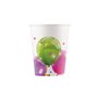 PROCOS Ποτήρια Χαρτινα Sparkling Balloons Kokliko 200ml 8τμχ 