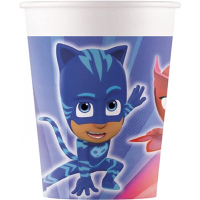 PROCOS Ποτήρια Χαρτινα Pj Masks 200ml 8τμχ, Γενέθλια Παιδιών 