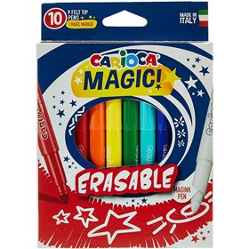 CARIOCA Magic Erasable 10Pcs Μαγικοί Μαρκαδόροι Ζωγραφικής  CARIOCA Magic Erasable 10Pcs Μαγικοί Μαρκαδόροι Ζωγραφικής