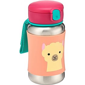 Skip Hop Zoo Παγουρίνο από Aνοξείδωτο Aτσάλι με Καλαμάκι Λάμα 