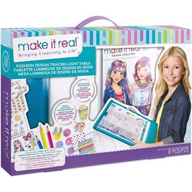 Make It Real Fashion Design Μεγάλο Σετ Σχεδίου Μόδας Με Φωτεινό Ταμπλώ 
