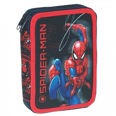 GIM Κασετίνα Διπλή Spiderman Logo 