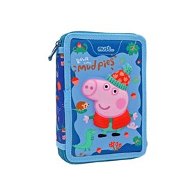 MUST Κασετίνα Διπλή Γεμάτη George Pig Mudpies 