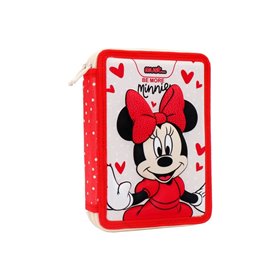 MUST Κασετίνα Διπλή Γεμάτη Disney Minnie Mouse Be More Minnie 