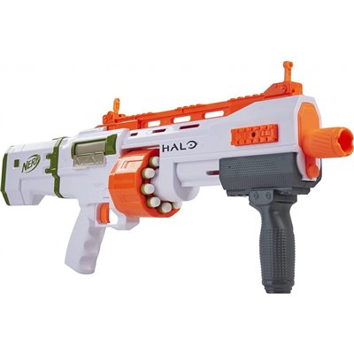 Hasbro Nerf Halo Bulldog Sg Dart Blaster - Pump-Action, Rotating 10-Dart 