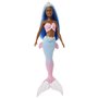 Mattel Νεα Barbie Γοργονα (Blue Hair) With Pink &amp Blue Ombre Mermaid Tail and Tiara 