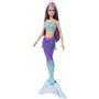 Mattel Νεα Barbie Γοργονα (Purple Hair) With Blue &amp Purple Ombre Mermaid Tail and Tiara 