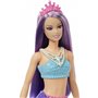 Mattel Νεα Barbie Γοργονα (Purple Hair) With Blue &amp Purple Ombre Mermaid Tail and Tiara 