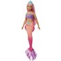 Mattel Νεα Barbie Γοργονα (Curvy, Pink Hair) With Pink Ombre Mermaid Tail and Tiara 