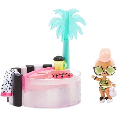 MGA Entertainment LOL Surprise OMG House Of Surprises Hot Tub Playset With Yacht B.B. Collectible Doll And 8 Surprises 