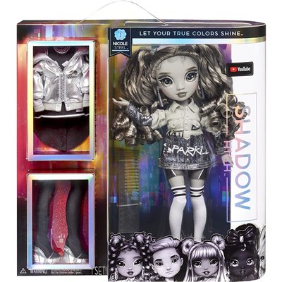 MGA Entertainment Rainbow High Shadow Series 1 Nicole Steel- Grayscale Fashion Doll 