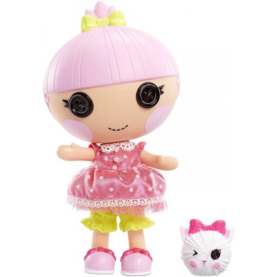 MGA Entertainment Lalaloopsy Littles Doll- Trinket Sparkles And Pet Yarn Ball Kitten, 7 Princess Doll With Pink Outfit And Acces