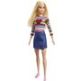 Mattel Barbie It Takes Two Malibu Roberts Doll Blonde Wearing Rainbow Shirt, Denim Skirt And Shoes 