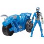 Hasbro Power Rangers Dino Fury Rip N Go Tricera Battle Rider And Blue Ranger 6-Inch-Scale Vehicle 