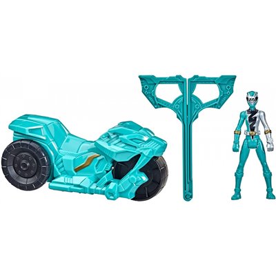 Hasbro Power Rangers Dino Fury Rip N Go Sabertooth Battle Rider And Green Ranger 6-Inch-Scale Vehicle 