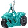 Hasbro Power Rangers Dino Fury Rip N Go Sabertooth Battle Rider And Green Ranger 6-Inch-Scale Vehicle 