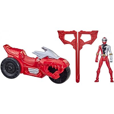 Hasbro Power Rangers Dino Fury Rip N Go T-Rex Battle Rider And Red Ranger 6-Inch-Scale όχημα 