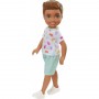 Mattel Τσελσι και Φιλες Boy Doll (Brunette) Colorful Printed T-Shirt, Blue Shorts and White Shoes 