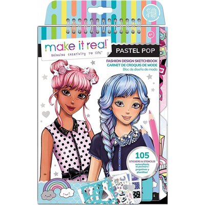 Make It Real Fashion Design Sketchbook Pastel Pop 