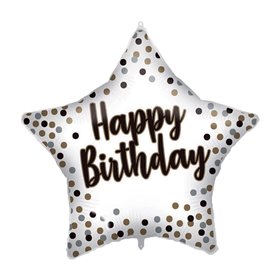 PROCOS Μπαλόνι White Gold Birthday Foil 46 Cm  PROCOS Μπαλόνι White Gold Birthday Foil 46 Cm
