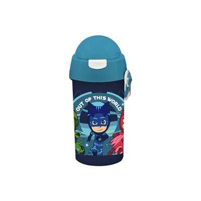 Diakakis imports Παγούρι 500Ml Πλαστικό με Καλαμάκι 9X19 PJ Masks - 1 τμχ 