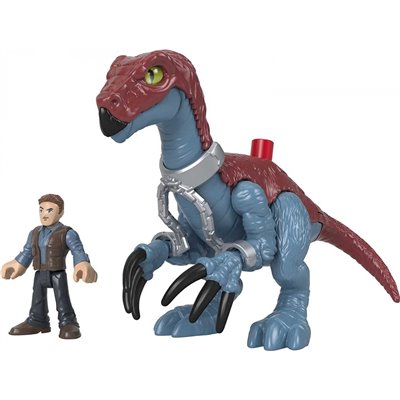 Fisher-Price Imaginext Jurassic World Dominion Therizinosaurus Dinosaur And Owen Figure Set 