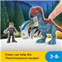 Fisher-Price Imaginext Jurassic World Dominion Therizinosaurus Dinosaur And Owen Figure Set 