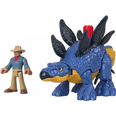 Fisher-Price Imaginext Jurassic World Dominion Stegosaurus Dinosaur And Dr. Alan Grant, 3-Piece Poseable Figure 