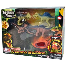 Red Box Σετ Ηφαίστειο Kαι 4 δεινόσαυρους με φώτα και ήχους 30cm  Red Box Σετ Ηφαίστειο Kαι 4 δεινόσαυρους με φώτα και ήχους 30cm