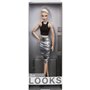 Mattel Barbie Signature Looks 08 Doll Tall, Blonde Pixie Cut Fully Posable Fashion Black Crop Top And Metallic Skirt 