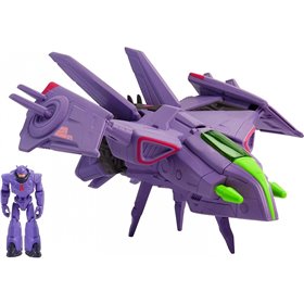 Mattel Disney Buzz Lightyear Spaceship Vehicle, Hyperspeed Series Zurg Fighter Jet 9 Inches With Mini Zurg Figure  Mattel Disney Buzz Lightyear Spaceship Vehicle, Hyperspeed Series Zurg Fighter Jet 9 Inches With Mini Zurg Figure