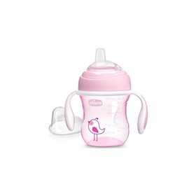 Chicco Transition Cup Κύπελλο Απογαλάκτισης Ροζ 4M+ 200Ml  Chicco Transition Cup Κύπελλο Απογαλάκτισης Ροζ 4M+ 200Ml